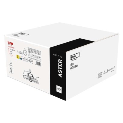 LED pramoninis pakabinamas aukštas šviestuvas ASTER 90 °, 150 W, neutraliai baltas, IP65