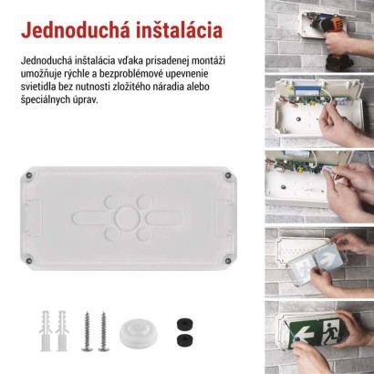 LED Núdzové svietidlo NESSI 4W 3H IP66