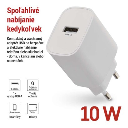 Univerzálny USB adaptér BASIC do siete 10 W max.