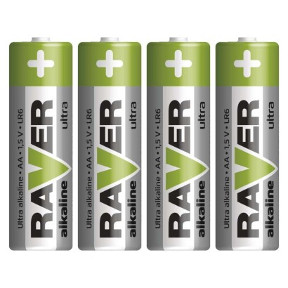 Alkaline Batterien RAVER LR6 (AA), 4 Stk.