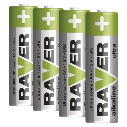 Alkaline Batterien RAVER LR6 (AA), 4 Stk.