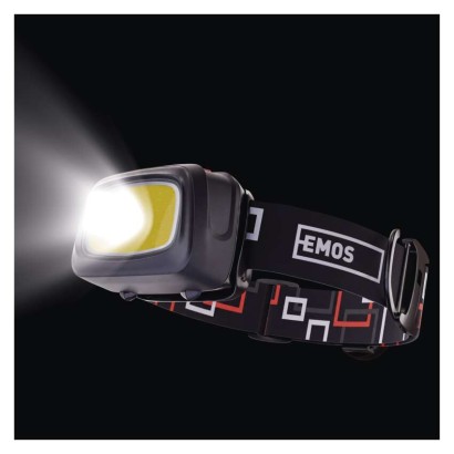 CREE LED + COB LED Stirnlampe P3531, 330 lm, 65 m, für 3x AAA