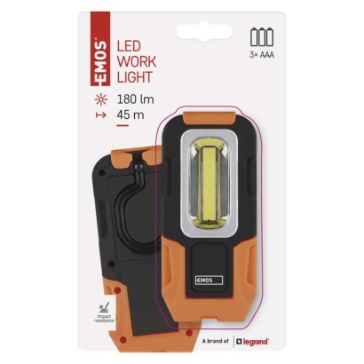 COB LED Arbeitsleuchte P3888, 180 lm, 3x AAA