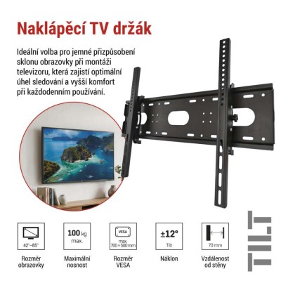 Naklápěcí nástěnný TV držák 42-85" (107–216 cm)