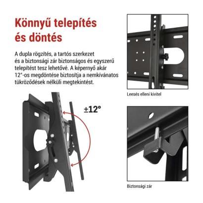 Dönthető TV falitartó 42-85" (107–216 cm)