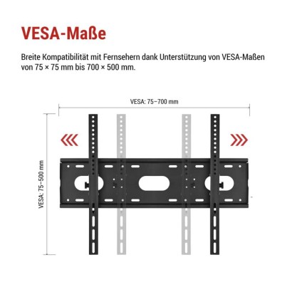 Neigbare TV-Wandhalterung 42-85" (107–216 cm)