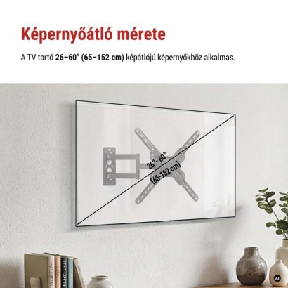 Konzolos TV falitartó 26–60" (65–152 cm)