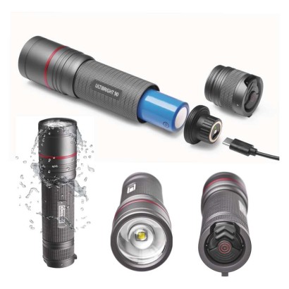 CREE LED įkraunamas metalinis žibintuvėlis Ultibright 90, 1200 lm