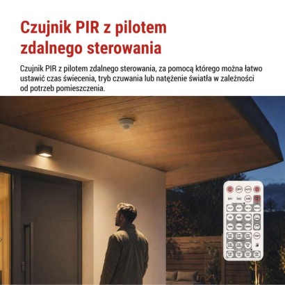 Czujnik ruchu PIR DALI IP54 biały