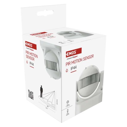Bewegungsmelder (PIR-Sensor) IP44 1200W Weiss