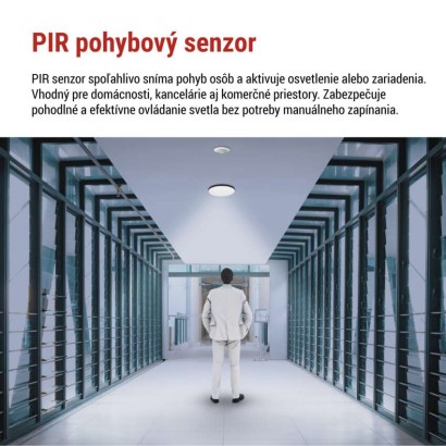 PIR senzor (pohybové čidlo) IP20 1200W, biely