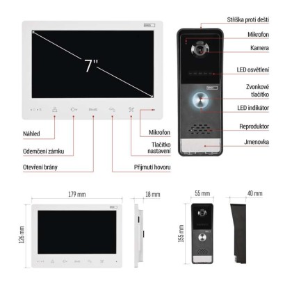 Sada domovního videotelefonu EM-LS07HD