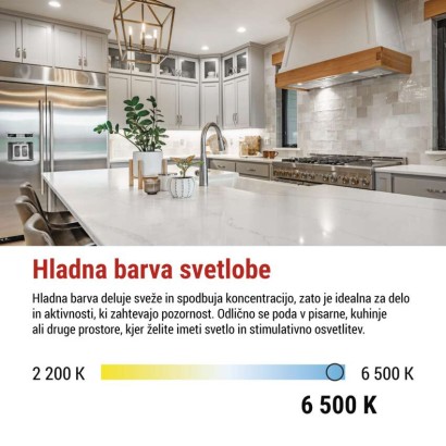 LED žarnica Classic MR16 bela/ GU10 / 4 W (39 W) / 450 lm / Hladna bela