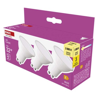 LED žarnica Classic MR16 / GU10 / 3 W (32 W) / 345 lm / Toplo bel