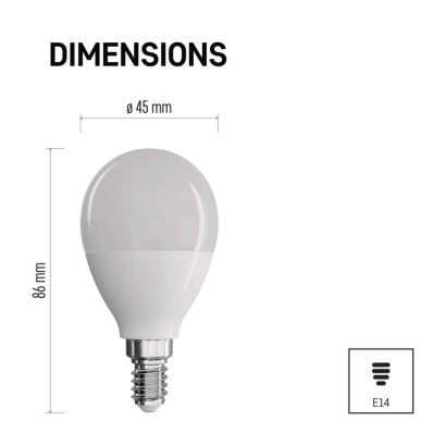 Żarówka LED Classic Mini Globe / E14 / 7,3 W (60 W) / 806 lm / ciepła biel