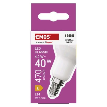 LED pirn Classic R50 / E14 / 4,2 W (40 W) / 470 lm / Neutraalne valge