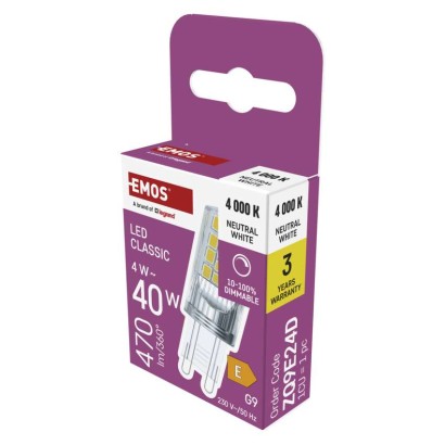 LED Lampe Classic JC / G9 / 4,2 W (40 W) / 470 lm / Neutral Weiß / dimmbar
