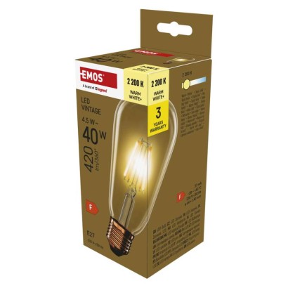 LED pirn Vintage ST64 / E27 / 4,5 W (40 W) / 420 lm / Soe valge