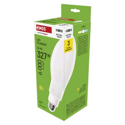 LED lemputė Filament ED90 / E27 / 36 W (327 W) / 6 000 lm / neutrali balta