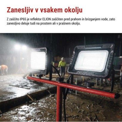 LED reflektor ELION 2×30W + trinožni stativ, nevtralna bela
