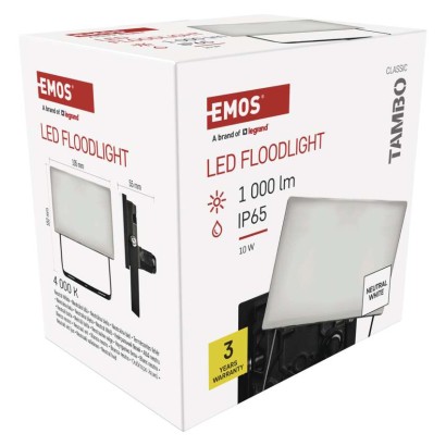 LED prožektorius TAMBO, 10 W, 1000 lm, IP65, juodas