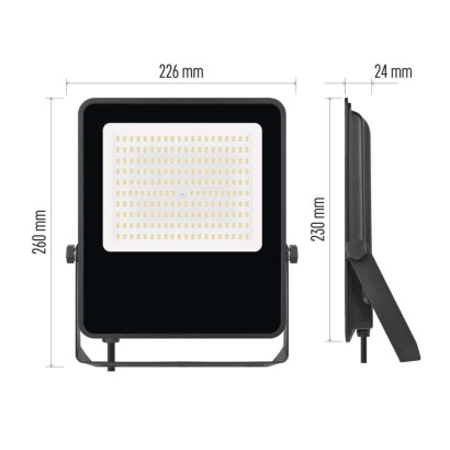 LED-Strahler VISIO schwarz, 100 W neutralweiß