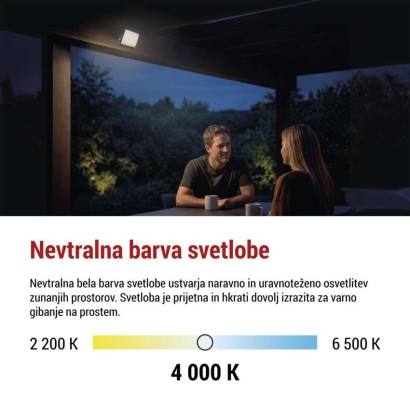 LED reflektor TAMBO EVO, 20 W, 2000 lm, IP65, črna