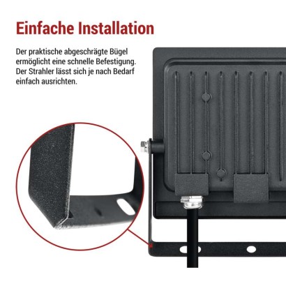 LED-Fluter TAMBO EVO, 30 W, 3000 lm, IP65, schwarz