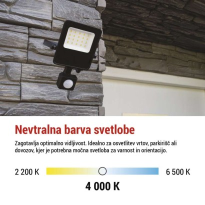 LED reflektor VISIO s senzorjem 30 W