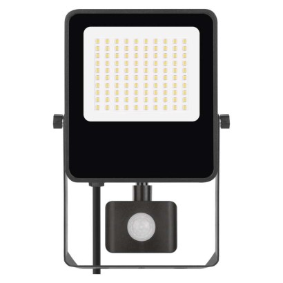 LED prožektorius VISIO su judesio jutikliu, 50 W, juodas, neutraliai baltas