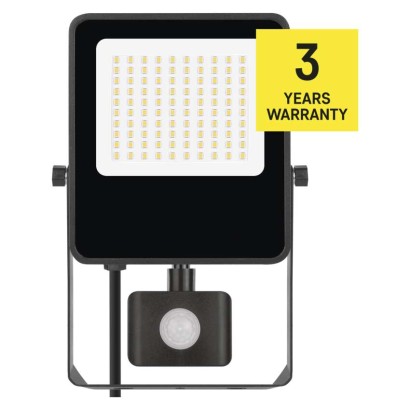 LED prožektorius VISIO su judesio jutikliu, 50 W, juodas, neutraliai baltas
