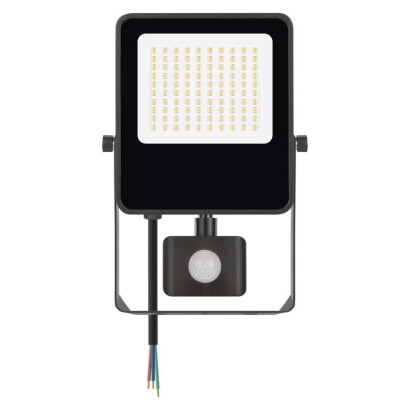 LED prožektorius VISIO su judesio jutikliu, 50 W, juodas, neutraliai baltas