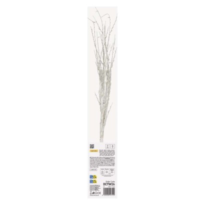 LED Deko – 2x Birkenzweig, 60 cm, 3x AA, für den Außen. und Innen., warmweiß,Zeitschaltuhr