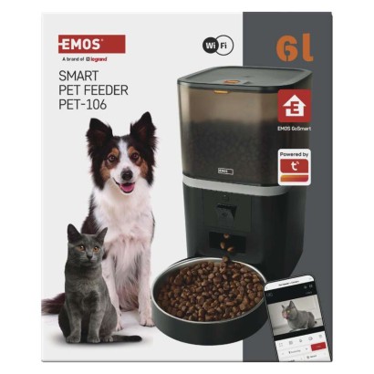 GoSmart Futterspender Pet Care mit Kamera, 6 l, schwarz, Wi-Fi