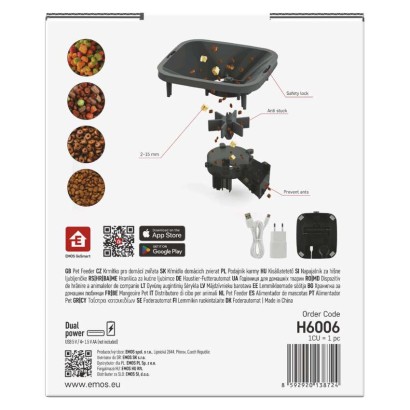 GoSmart Futterspender Pet Care mit Kamera, 6 l, schwarz, Wi-Fi
