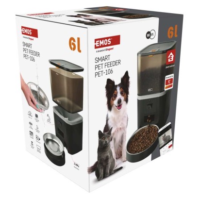 GoSmart Futterspender Pet Care mit Kamera, 6 l, schwarz, Wi-Fi