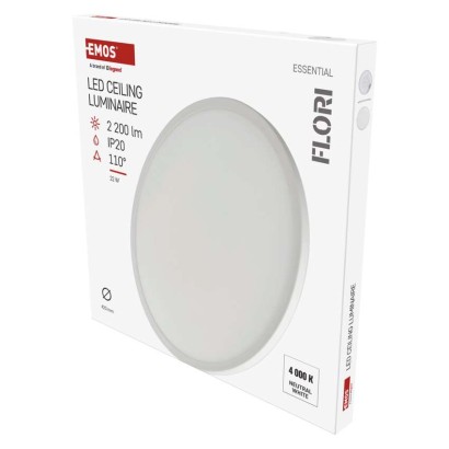 LED přisazené svítidlo FLORI kruhové, bílé, 22W, neutrální bílá
