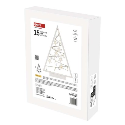 LED dekor. – izgaismots koks ar ornam., 40 cm, 2x AA, liet. iekšt., silti balta, ar taim.