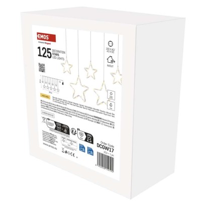 LED-Weihnachtsgirlande – Sterne, 190 x 50 cm, für den Außen- und Innenbereich, warmweiß