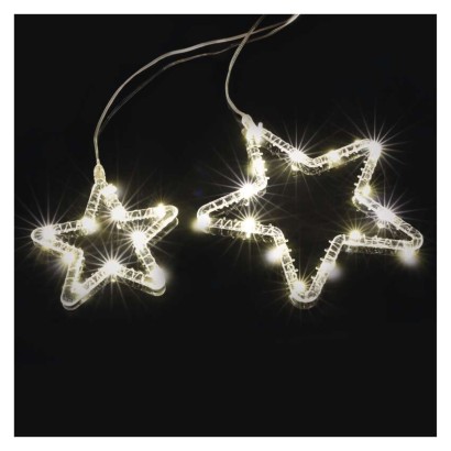 LED-Weihnachtsgirlande – Sterne, 190 x 50 cm, für den Außen- und Innenbereich, warmweiß