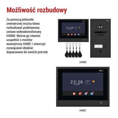 Jednostka kamery GoSmart do monitora IP880B 2WIRE i wideodomofonu IP-880A 2WIRE, 3 przyc.