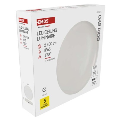 EMOS LED mennyezeti lámpa DORI EVO, 24W, Természetes fehér