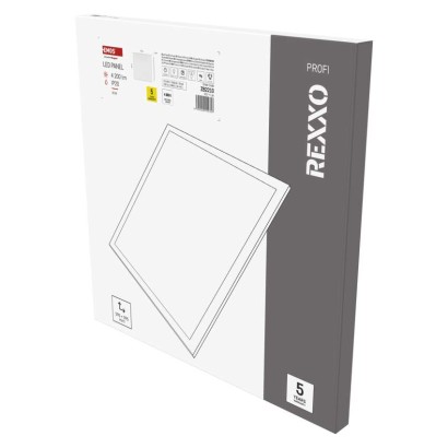 LED panel REXXO backlit 60×60, kvadratni, vgradni, bel, 30W NW