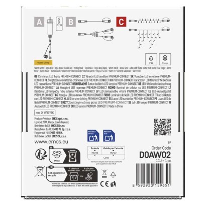 Premium LED spojovacia reťaz biela, 5 m, vonkajšia aj vnútorná, teplá biela