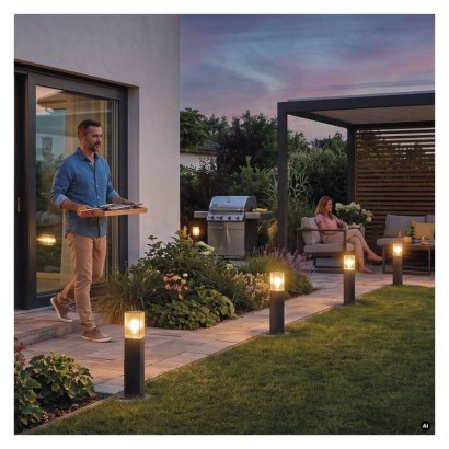 LED aiavalgusti veerg, LANA, 15.3 × 13.3 × 45 cm, 1 × E27, 25 W