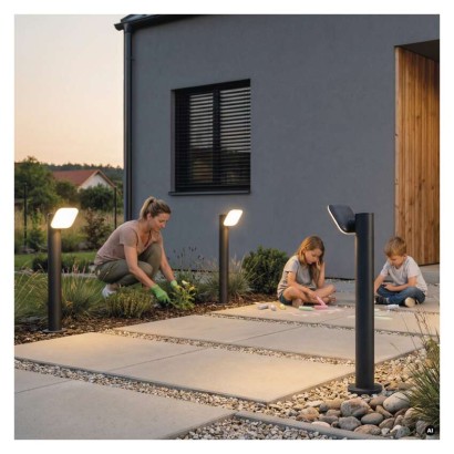 LED zahradní sloupkové svítidlo NIKA, 12 x 12 x 80 cm, 12,5 W, teplá bílá
