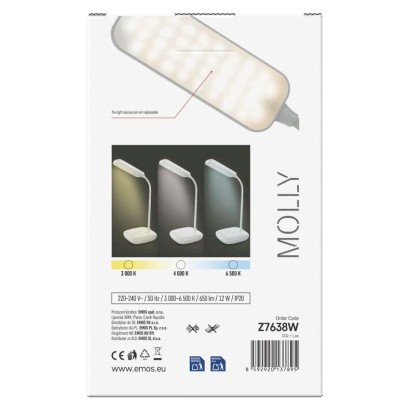 Lampa biurkowa LED MOLLY biała