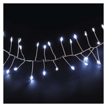 LED nano fényfüzér tekercsen, ezüst , 9,6 m, hideg fehér, időzítő