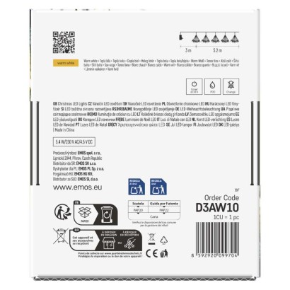 LED Lichterkette – leuchtende Büschel, nano, 5,2 m, Innen, warmweiss, Timer