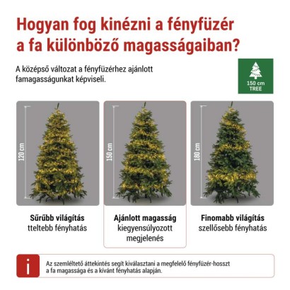 LED nano fényfüzér tekercsen, rézszínű, 14,4 m, meleg fehér, időzítő